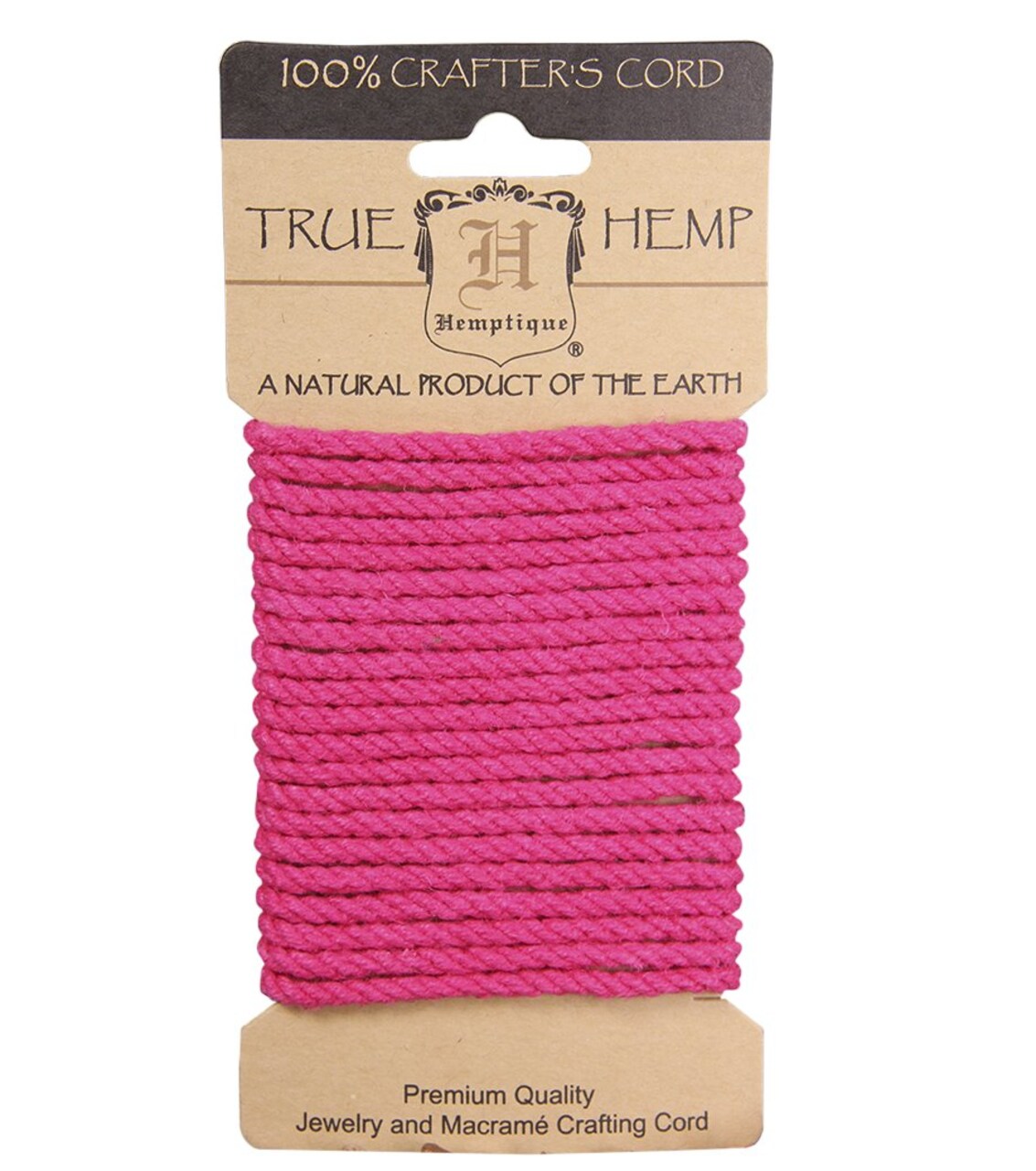 Hemptique 4mm Twisted Hemp Rope Cards Eco Friendly Sustainable Naturally Grown Jewelry Bracelet Making Paper Crafting Scrapbooking Bookbinding Mixed Media Crocheting Macrame Seasonal Holiday Gift Wrapping Outdoor Gardening
